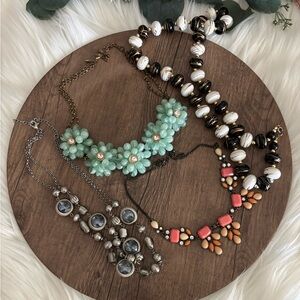 Floral Mint Statement Necklace - Women Jewelry